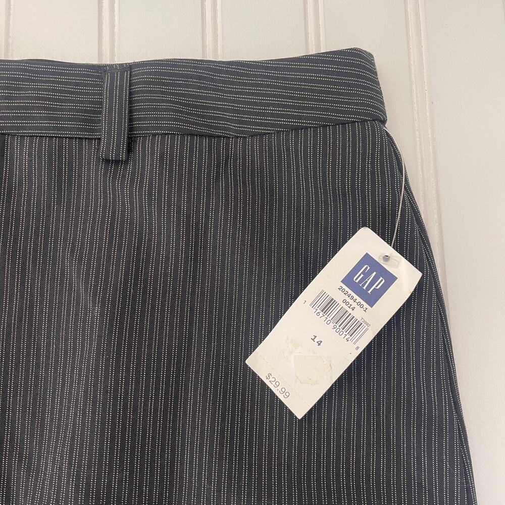 NWT Gap Y2K Vintage Academia Office Wool Blend Pencil Skirt Stripes Womens XL 14 - Picture 2 of 10